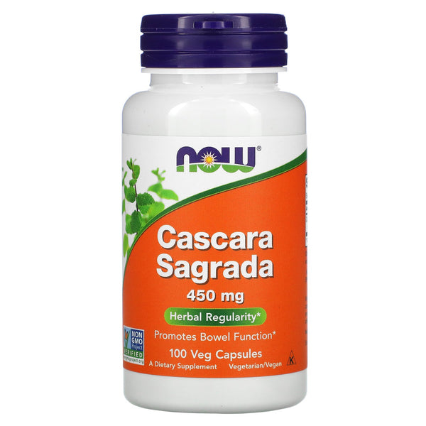 Now Foods, Cascara Sagrada, 450 mg, 100 Veg Capsules - The Supplement Shop