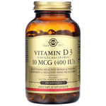 Solgar, Vitamin D3, 10 mcg (400 IU), 250 Softgels - The Supplement Shop