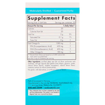 Nordic Naturals, Ultimate Omega, Lemon, 60 Fish Gelatin Soft Gels (640 mg per Soft Gel)