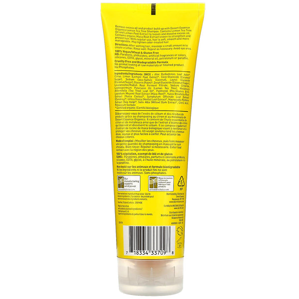 Desert Essence, Organics, Shampoo, Lemon Tea Tree, 8 fl oz (237 ml) - The Supplement Shop
