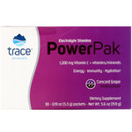 Trace Minerals Research, Electrolyte Stamina PowerPak, Concord Grape, 30 Packets. 0.19 oz (5.3 g) Each - The Supplement Shop