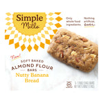 Simple Mills, Soft-Baked Almond Flour Bars, Nutty Banana Bread, 5 Bars, 1.19 oz (34 g) Each - The Supplement Shop