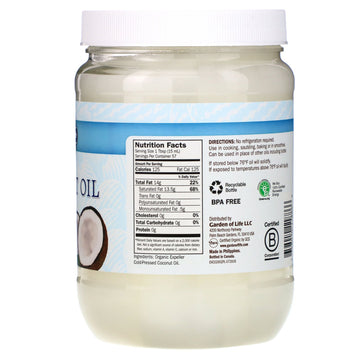 Garden of Life, Raw Extra Virgin Coconut Oil, 29 fl oz (858 ml)