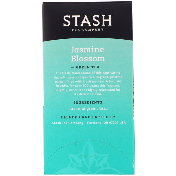 Stash Tea, Green Tea, Jasmine Blossom, 20 Tea Bags, 1.3 oz (38 g) - The Supplement Shop