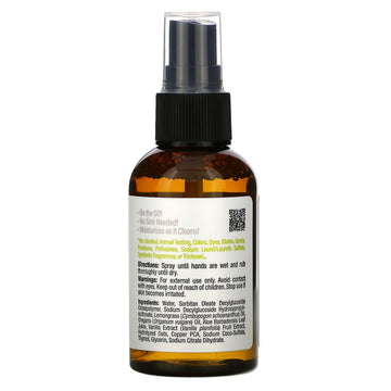 Mild By Nature, On-The-Go Hand Cleanser, Alcohol-Free, Lemongrass, 2 fl oz (60 ml)