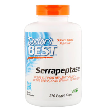 Doctor's Best, Serrapeptase, 40,000 SPU, 270 Veggie Caps