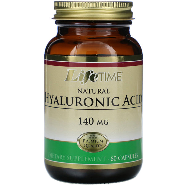 LifeTime Vitamins, Natural Hyaluronic Acid, 140 mg, 60 Capsules - The Supplement Shop