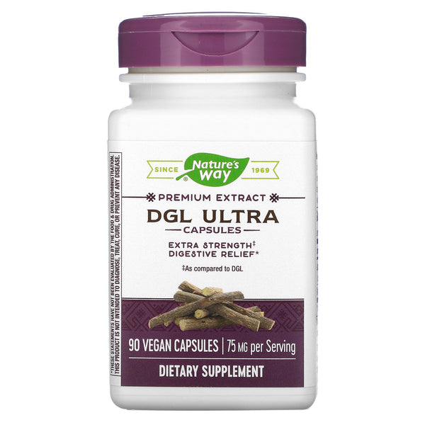 Nature's Way, DGL Ultra, 75 mg, 90 Vegan Capsules - The Supplement Shop