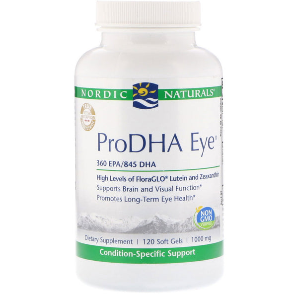 Nordic Naturals, ProDHA Eye, 1,000 mg, 120 Softgels - The Supplement Shop