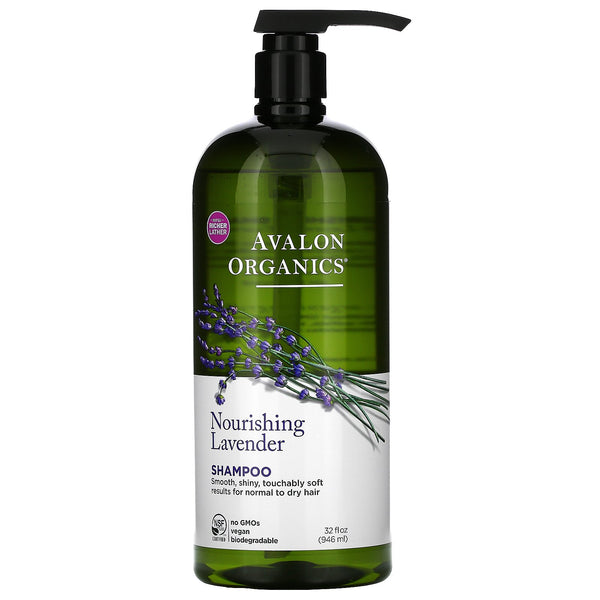 Avalon Organics, Shampoo, Nourishing Lavender, 32 fl oz (946 ml) - The Supplement Shop