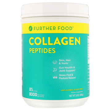 Further Food, Collagen Peptides, Pure Protein Powder, Unflavored, 24 oz (680 g)