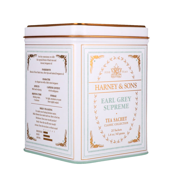 Harney & Sons, Fine Teas, Earl Grey Supreme, 20 Sachets, 1.4 oz (40 g) - The Supplement Shop