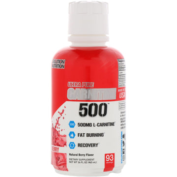 EVLution Nutrition, Ultra Pure Carnitine500, Berry, 16 fl oz (465 ml)