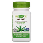 Nature's Way, Aloe Latex with Fennel, 140 mg, 100 Vegan Capsules - The Supplement Shop