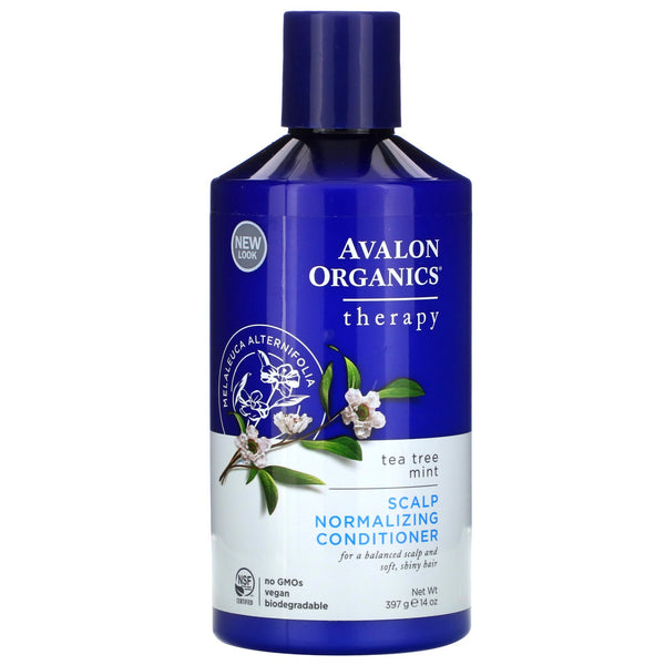 Avalon Organics, Scalp Normalizing Conditioner, Tea Tree Mint Therapy, 14 oz (397 g) - The Supplement Shop