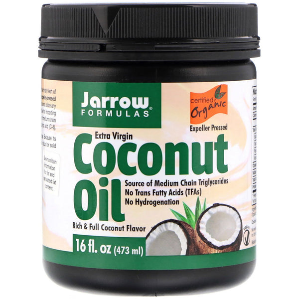 Jarrow Formulas, Organic Extra Virgin Coconut Oil, Expeller Pressed, 16 fl oz (473 g) - The Supplement Shop