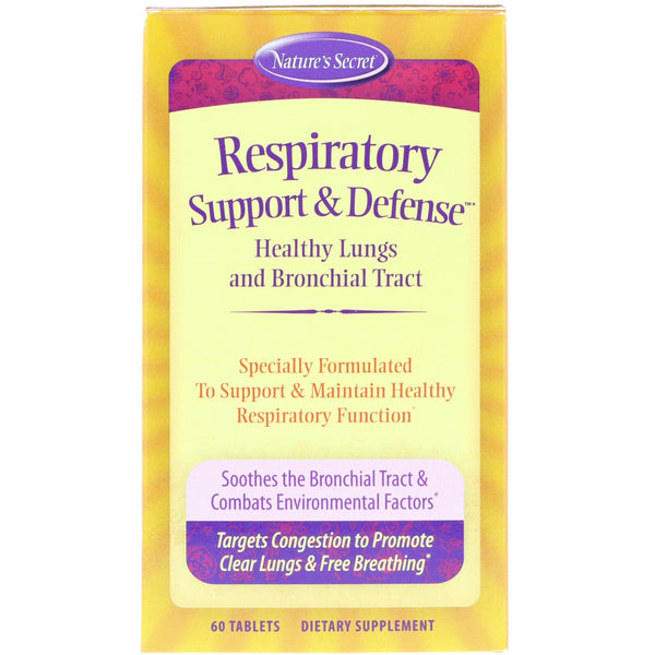 Nature's Secret, Respiratory Support & Defense, 60 Tablets - The Supplement Shop