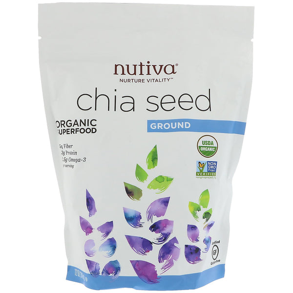 Nutiva, Organic Ground Chia Seed, 12 oz (340 g) - The Supplement Shop