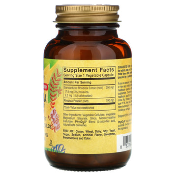 Solgar, Rhodiola Root Extract, 60 Vegetable Capsules (350 mg per Capsule)