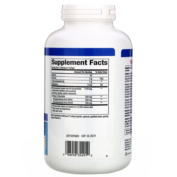 Natural Factors, Rx Omega-3 Factors, EPA 400 mg/DHA 200 mg, 240 Softgels - The Supplement Shop