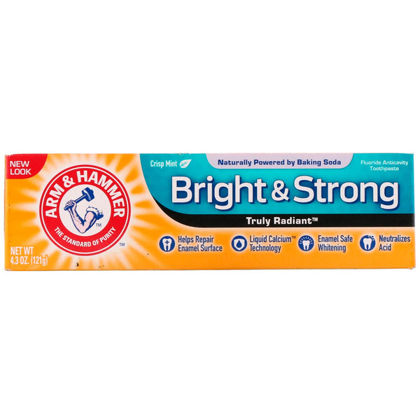 Arm & Hammer, Truly Radiant, Bright & Strong Toothpaste, Crisp Mint, 4.3 oz (121 g) - The Supplement Shop