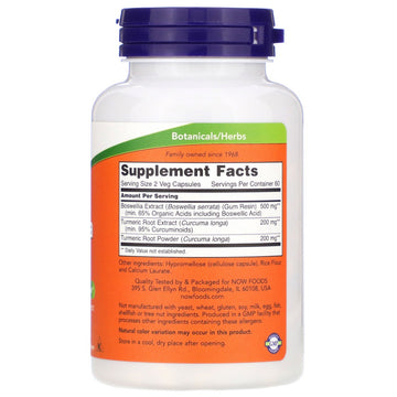 NOW Foods, Boswellia Extract, 250 mg, 120 Veg Capsules