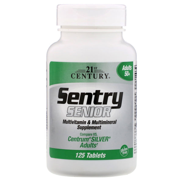 21st Century, Sentry Senior, Multivitamin & Multimineral Supplement, Adults 50+, 125 Tablets - The Supplement Shop