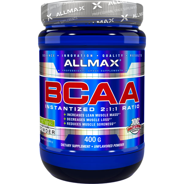 ALLMAX Nutrition, BCAA, Instantized 2:1:1 Ratio, Unflavored Powder, 400 g - The Supplement Shop