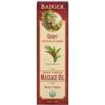 Badger Company, Deep Tissue Massage Oil, Ginger with Arnica & Cayenne, 4 fl oz (118 ml) - The Supplement Shop