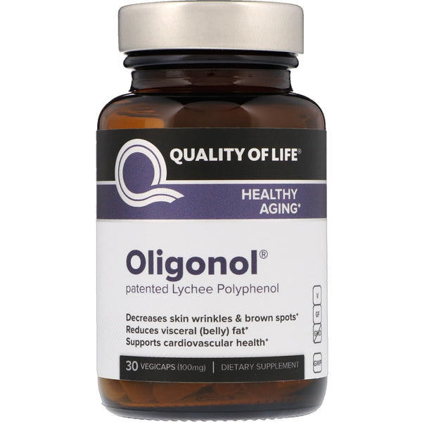 Quality of Life Labs, Oligonol, 100 mg, 30 VegiCaps - The Supplement Shop