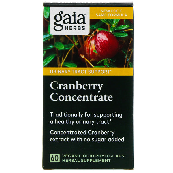 Gaia Herbs, Cranberry Concentrate, 60 Vegan Liquid Phyto-Caps - The Supplement Shop