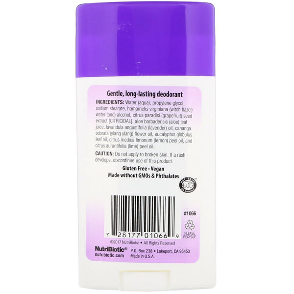 NutriBiotic, Deodorant, Lavender, 2.6 oz (75 g) - The Supplement Shop
