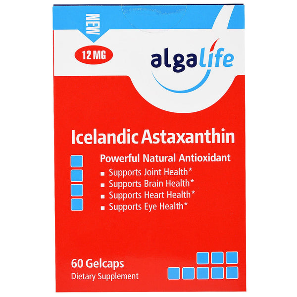 Algalife, Icelandic Astaxanthin, 12 mg , 60 Gelcaps - The Supplement Shop