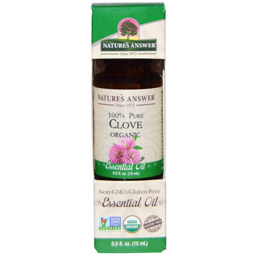 Nature's Answer, Organic Essential Oil, 100% Pure Clove, 0.5 fl oz (15 ml)
