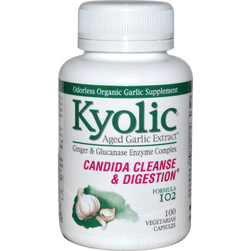 Kyolic, Candida Cleanse & Digestion Formula 102, 100 Vegetarian Capsules