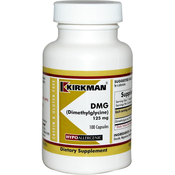 Kirkman Labs, DMG (Dimethylglycine), 125 mg, 100 Capsules - The Supplement Shop