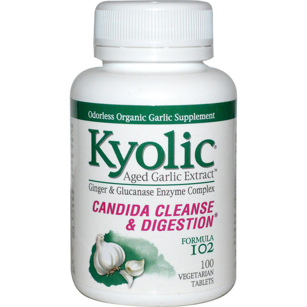 Kyolic, Kyolic Formula 102, Candida Cleanse & Digestion, 100 Vegetarian Tablets - The Supplement Shop