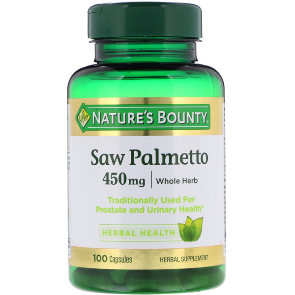 Nature's Bounty, Saw Palmetto, 450 mg, 100 Capsules - The Supplement Shop