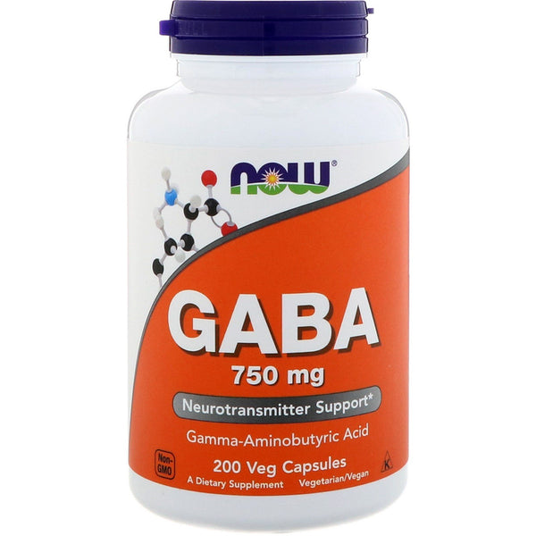 Now Foods, GABA, 750 mg, 200 Veg Capsules