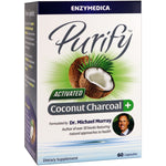 Enzymedica, Purify, Activated Coconut Charcoal+, 60 Capsules - The Supplement Shop