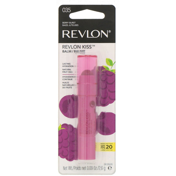 Revlon, Kiss Balm, 035 Berry Burst, 0.09 oz (2.6 g) - The Supplement Shop