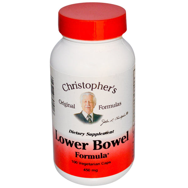 Christopher's Original Formulas, Lower Bowel Formula, 450 mg, 100 Vegetarian Caps - The Supplement Shop