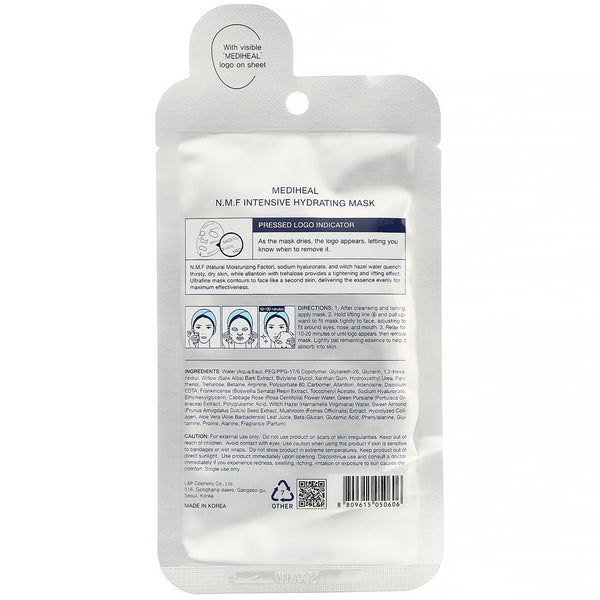 Mediheal, N.M.F Intensive Hydrating Mask, 1 Sheet, 0.91 fl. oz (27 ml) - The Supplement Shop