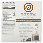 No Cow, Protein Bar, Chocolate Chip Cookie Dough, 12 Bars, 2.12 oz (60 g) Each - The Supplement Shop