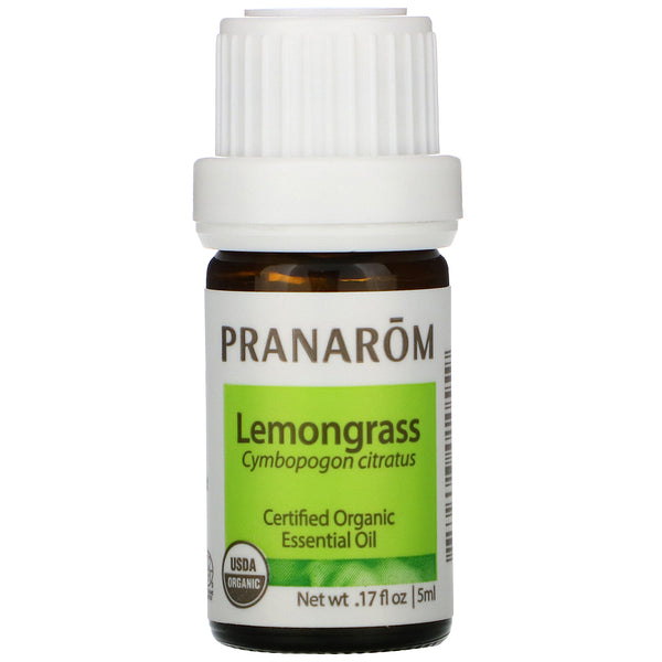 Pranarom, Essential Oil, Lemongrass, .17 fl oz (5 ml) - The Supplement Shop