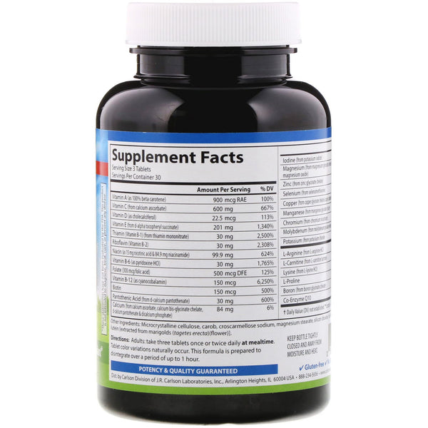 Carlson Labs, Cardio Complete, Advanced Cardiovascular Multi, 90 Tablets - The Supplement Shop