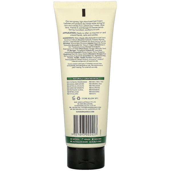 Sukin, Hand & Nail Cream, Signature, 4.23 fl oz (125 ml) - The Supplement Shop