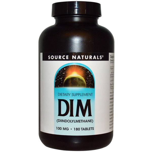 Source Naturals, DIM (Diindolylmethane), 100 mg, 180 Tablets - The Supplement Shop