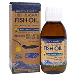 Wiley's Finest, Wild Alaskan Fish Oil, Peak Omega-3 Liquid, Natural Lemon Flavor, 2,150 mg, 4.23 fl oz (125 ml) - The Supplement Shop
