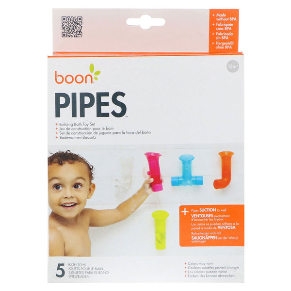 Boon, Pipes, Building Bath Toy Set, 12+ Months, 5 Bath Toys - The Supplement Shop